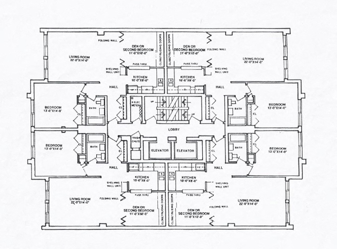 Floor plan for 2 beds, 1 bath, 905 sqft